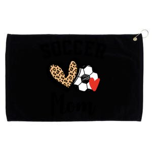 Soccer Mom Leopard Heart Gift Grommeted Golf Towel