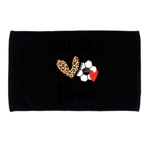 Soccer Mom Leopard Heart Gift Microfiber Hand Towel