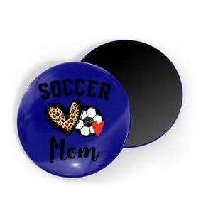 Soccer Mom Leopard Heart Gift Magnet