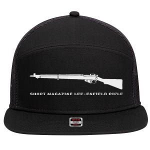 Short Magazine Lee Enfield Rifle British Wwi Weapon 7 Panel Mesh Trucker Snapback Hat