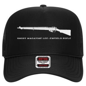 Short Magazine Lee Enfield Rifle British Wwi Weapon High Crown Mesh Back Trucker Hat