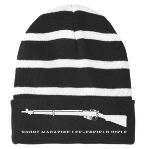 Short Magazine Lee Enfield Rifle British Wwi Weapon Striped Beanie with Solid Band