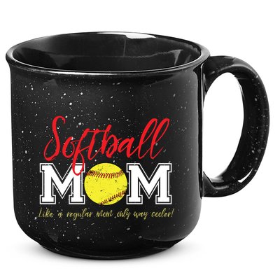 Softball Mom Like A Regular Mom Only Cooler Design Cool Gift 15oz Campfire Ceramic Mug