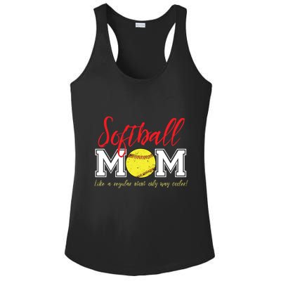 Softball Mom Like A Regular Mom Only Cooler Design Cool Gift Ladies PosiCharge Competitor Racerback Tank