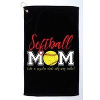 Softball Mom Like A Regular Mom Only Cooler Design Cool Gift Golf Towel