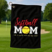 Softball Mom Like A Regular Mom Only Cooler Design Cool Gift Golf Towel