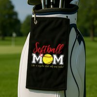 Softball Mom Like A Regular Mom Only Cooler Design Cool Gift Golf Towel