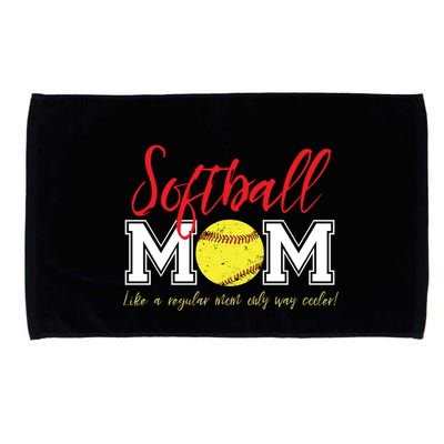 Softball Mom Like A Regular Mom Only Cooler Design Cool Gift Microfiber Hand Towel