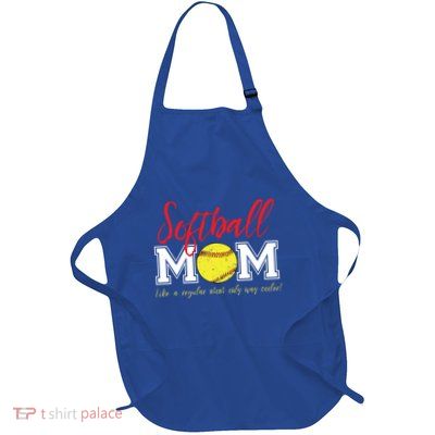 Softball Mom Like A Regular Mom Only Cooler Design Cool Gift Apron
