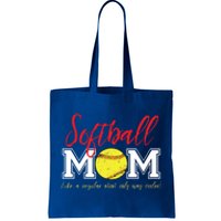 Softball Mom Like A Regular Mom Only Cooler Design Cool Gift Tote Bag