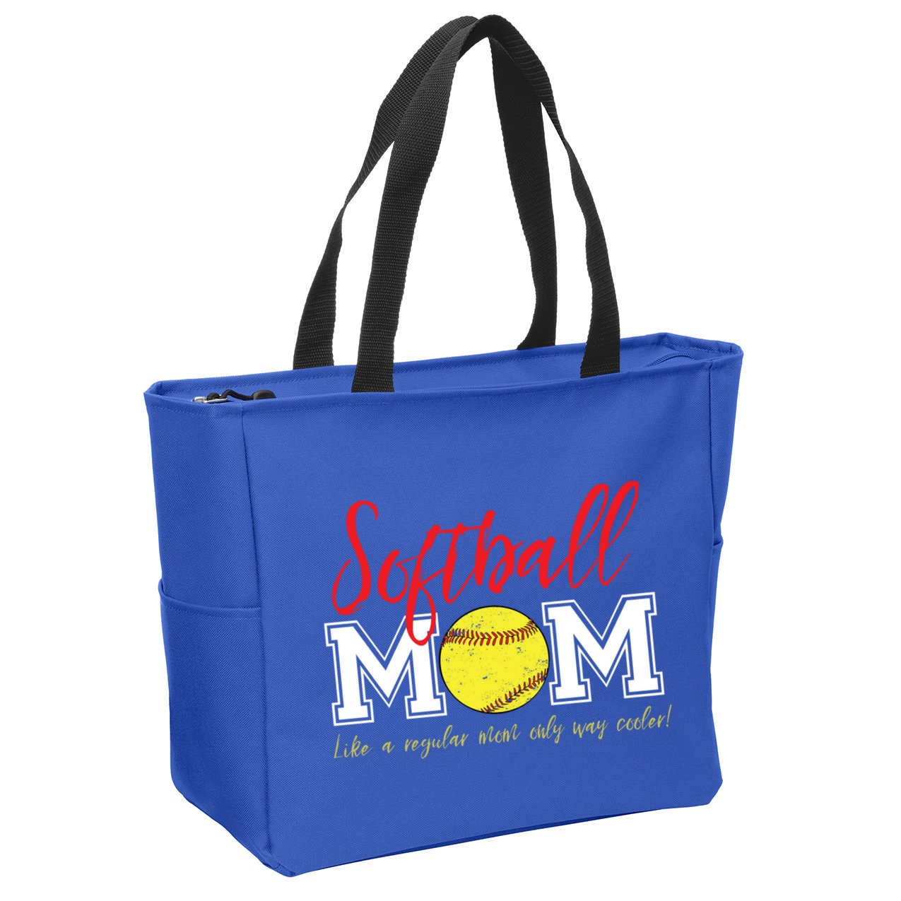 Softball Mom Like A Regular Mom Only Cooler Design Cool Gift Zip Tote Bag