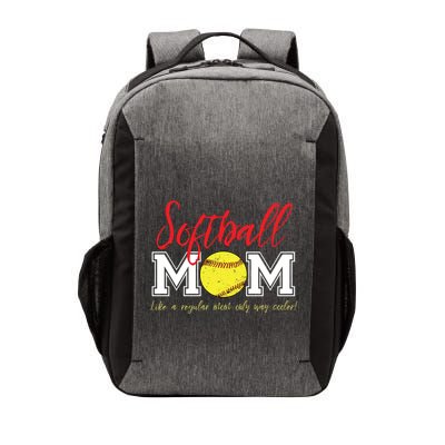 Softball Mom Like A Regular Mom Only Cooler Design Cool Gift Vector Backpack
