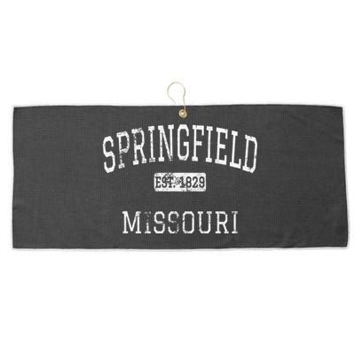 Springfield Missouri Mo Vintage Large Microfiber Waffle Golf Towel