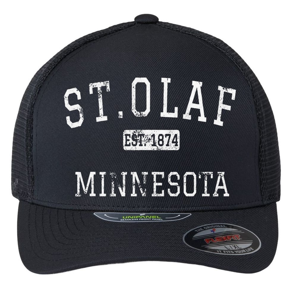 St.Olaf Minnesota Mn Vintage Flexfit Unipanel Trucker Cap