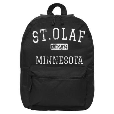 St.Olaf Minnesota Mn Vintage 16 in Basic Backpack