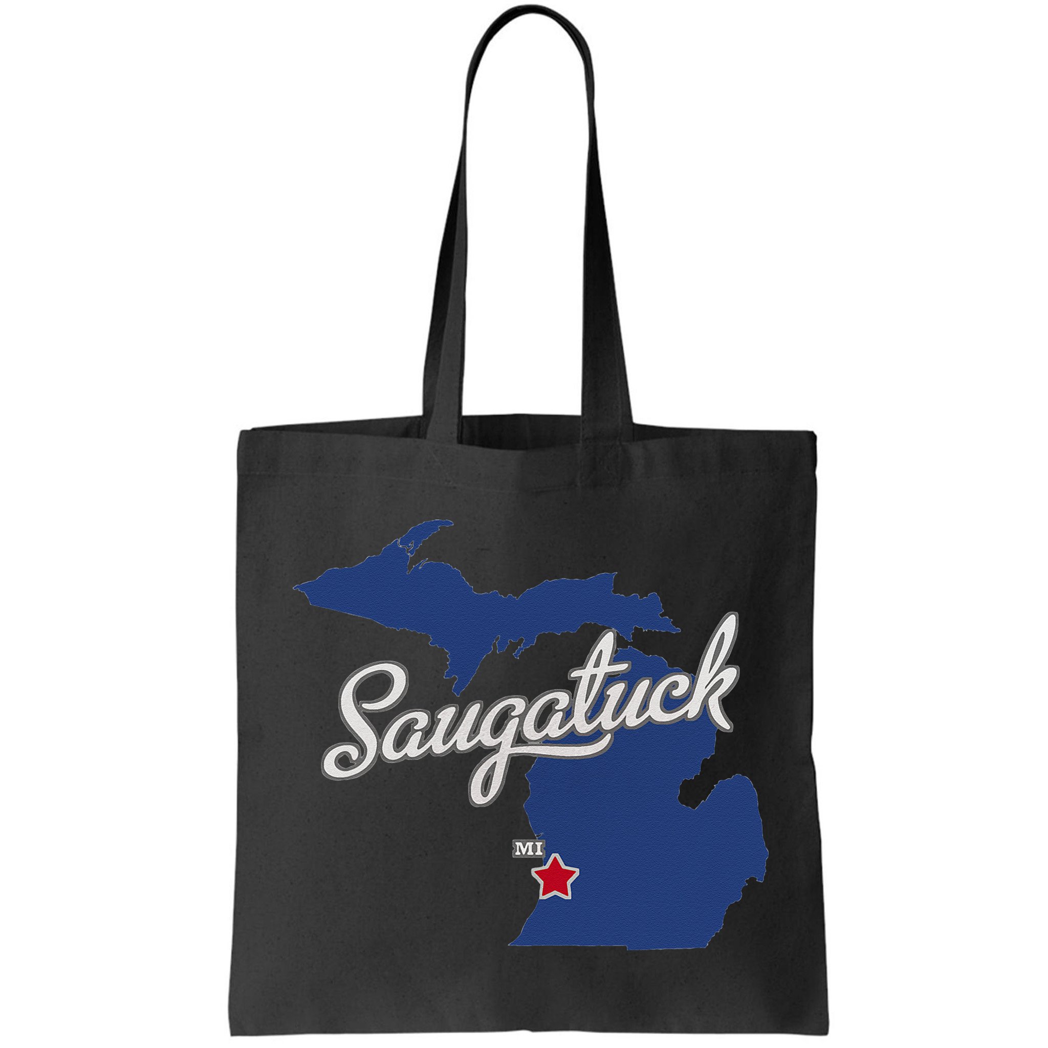 Saugatuck Michigan MI Map Bag