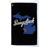 Saugatuck Michigan MI Map Golf Towel