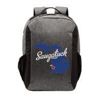 Saugatuck Michigan MI Map Vector Backpack