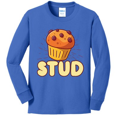 Stud Muffin Muffin Cake Baker Great Gift Kids Long Sleeve Shirt