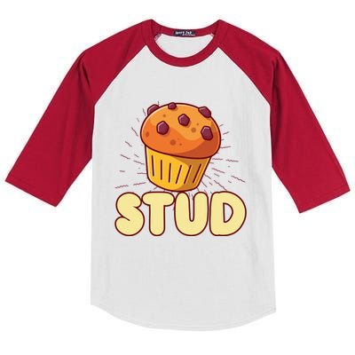 Stud Muffin Muffin Cake Baker Great Gift Kids Colorblock Raglan Jersey