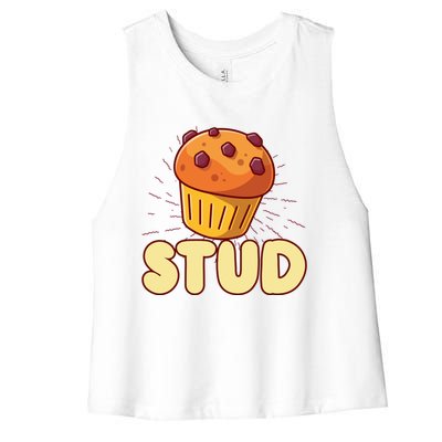 Stud Muffin Muffin Cake Baker Great Gift Women's Racerback Cropped Tank