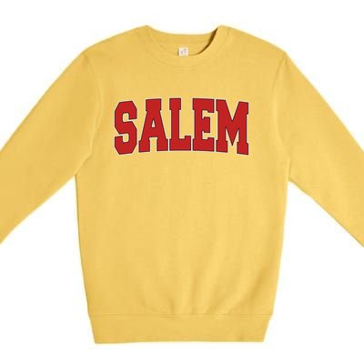 Salem Ma Massachusetts Varsity Style Usa Vintage Sports Gift Premium Crewneck Sweatshirt