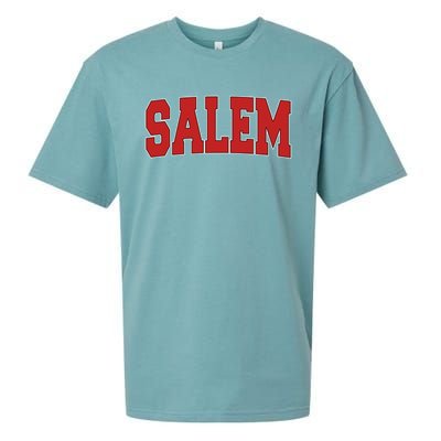 Salem Ma Massachusetts Varsity Style Usa Vintage Sports Gift Sueded Cloud Jersey T-Shirt