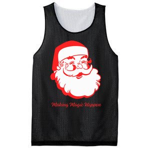 Santa Making Magic Happen  Classic  Mesh Reversible Basketball Jersey Tank