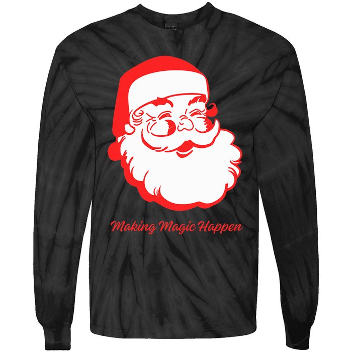 Santa Making Magic Happen  Classic  Tie-Dye Long Sleeve Shirt