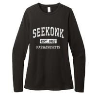 Seekonk Massachusetts Ma Vintage Sports Established Womens CVC Long Sleeve Shirt