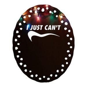 Sarcastic Me Motivating Myself I Just CanT Funny Ceramic Oval Ornament