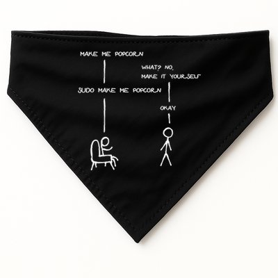 Sudo Make Me Popcorn - Funny Programming Jokes USA-Made Doggie Bandana