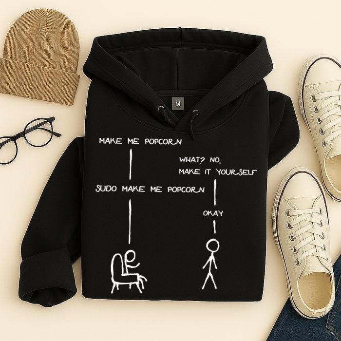 Sudo Make Me Popcorn - Funny Programming Jokes Hoodie