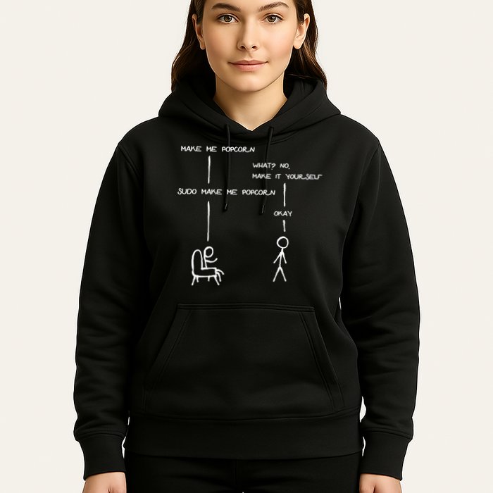 Sudo Make Me Popcorn - Funny Programming Jokes Hoodie