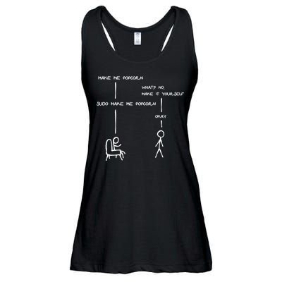 Sudo Make Me Popcorn - Funny Programming Jokes Ladies Essential Flowy Tank