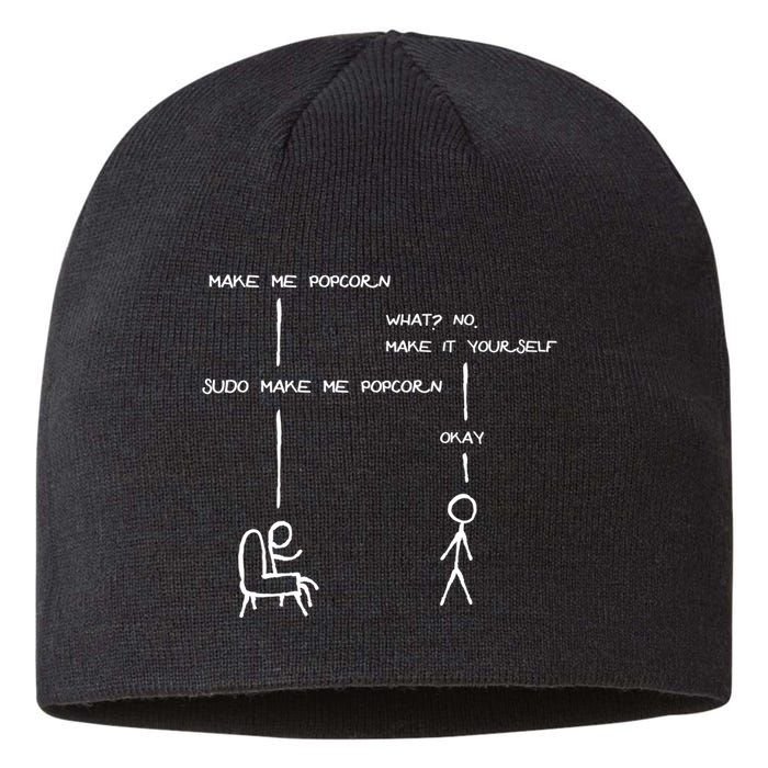 Sudo Make Me Popcorn - Funny Programming Jokes Sustainable Beanie