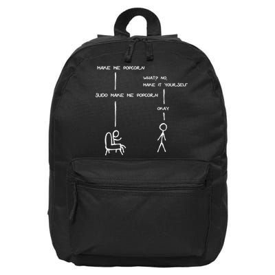 Sudo Make Me Popcorn - Funny Programming Jokes 16 in Basic Backpack