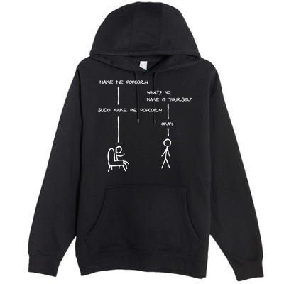 Sudo Make Me Popcorn - Funny Programming Jokes Premium Pullover Hoodie