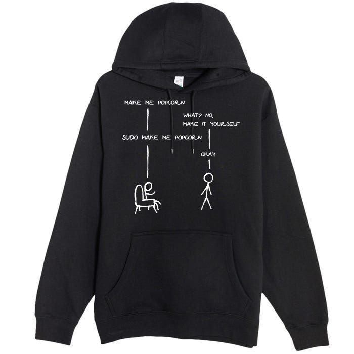 Sudo Make Me Popcorn - Funny Programming Jokes Premium Pullover Hoodie