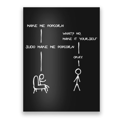 Sudo Make Me Popcorn - Funny Programming Jokes Poster