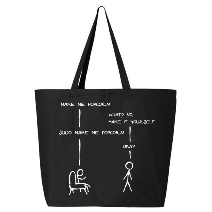 Sudo Make Me Popcorn - Funny Programming Jokes 25L Jumbo Tote