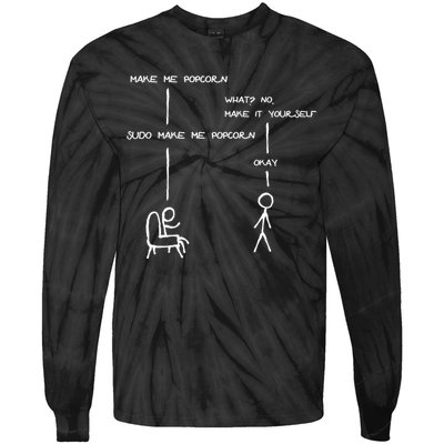Sudo Make Me Popcorn - Funny Programming Jokes Tie-Dye Long Sleeve Shirt
