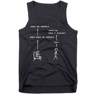 Sudo Make Me Popcorn - Funny Programming Jokes Tank Top