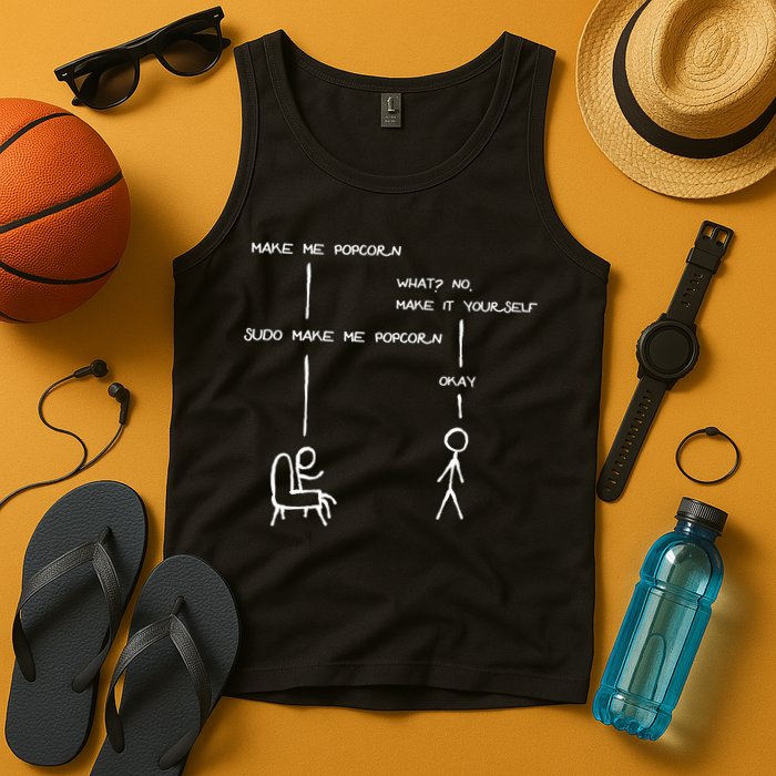 Sudo Make Me Popcorn - Funny Programming Jokes Tank Top