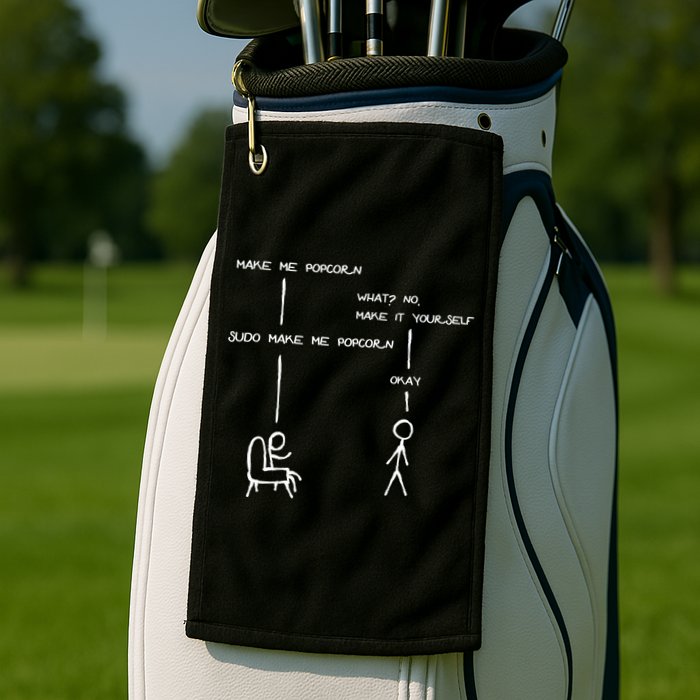 Sudo Make Me Popcorn - Funny Programming Jokes Golf Towel