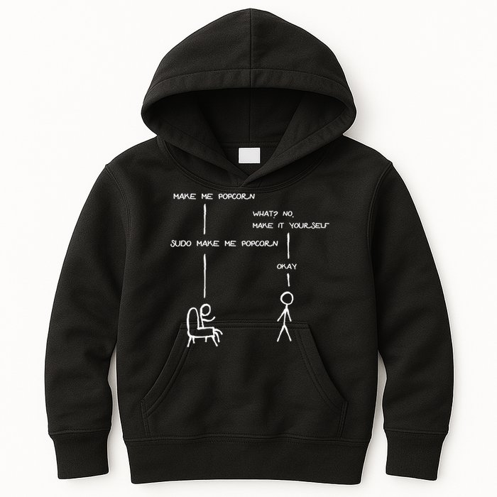 Sudo Make Me Popcorn - Funny Programming Jokes Kids Hoodie