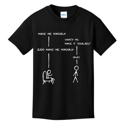 Sudo Make Me Popcorn - Funny Programming Jokes Kids T-Shirt
