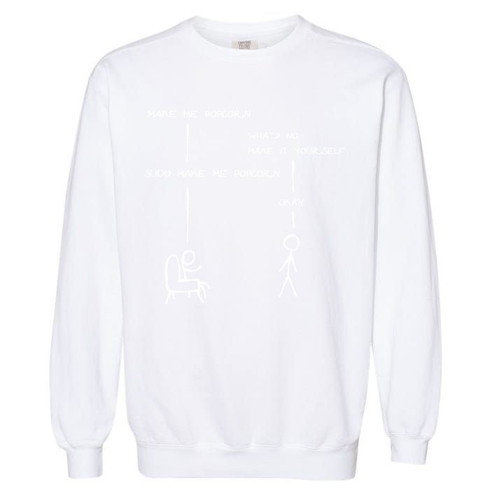 Sudo Make Me Popcorn - Funny Programming Jokes Garment-Dyed Sweatshirt