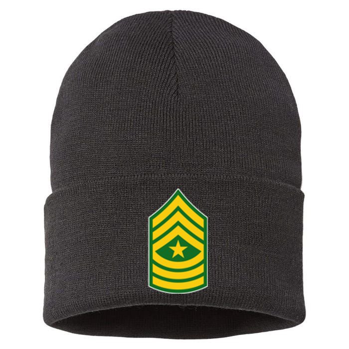 Sergeant Major Military Badge Sustainable Knit Beanie