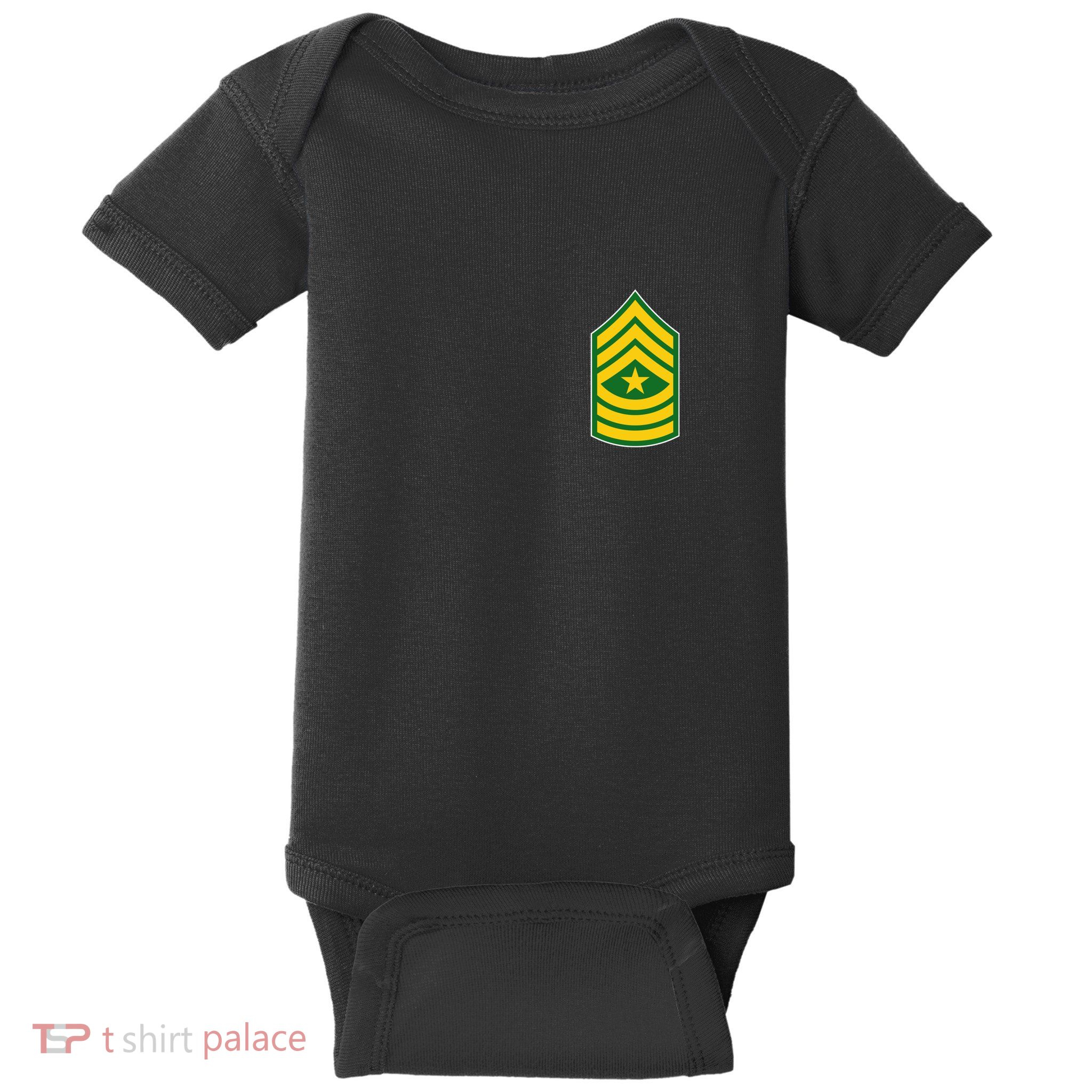Sergeant Major Military Badge Baby Bodysuit